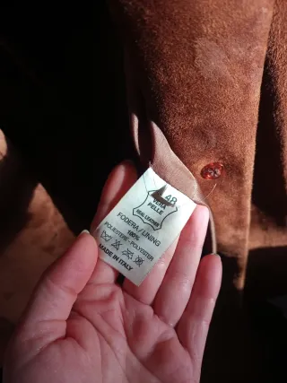 Giacca vera Pelle scamosciata marrone