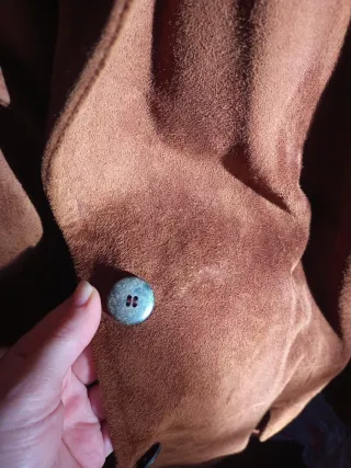 Giacca vera Pelle scamosciata marrone