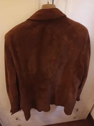 Giacca vera Pelle scamosciata marrone