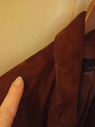 Giacca vera Pelle scamosciata marrone