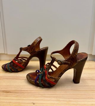 Sandalias Chi Mihara Multicolor Tacon