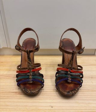 Sandalias Chi Mihara Multicolor Tacon