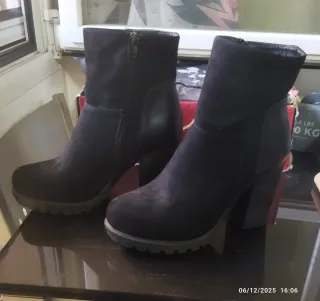 Botas de tacón negras para mujer, oportunidad .