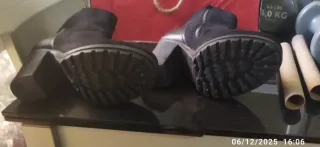 Botas de tacón negras para mujer, oportunidad .