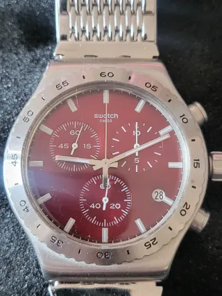 Reloj Swatch Irony Cronógrafo Rojo