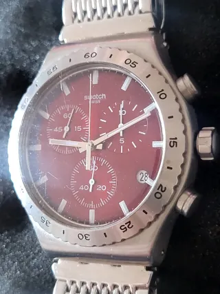 Reloj Swatch Irony Cronógrafo Rojo