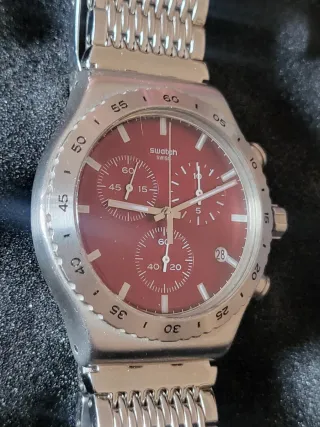 Reloj Swatch Irony Cronógrafo Rojo