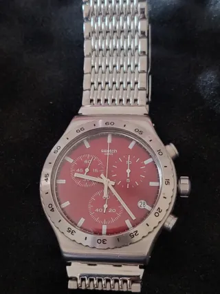 Reloj Swatch Irony Cronógrafo Rojo