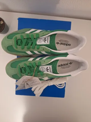 Adidas Gazelle Indoor verdes-blancas