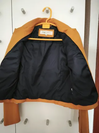 Bomber da donna in pelle sintetica, colore pesca, nuovo