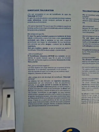 !OCASIÓN! Humidificador Ultrasónico Artrom
