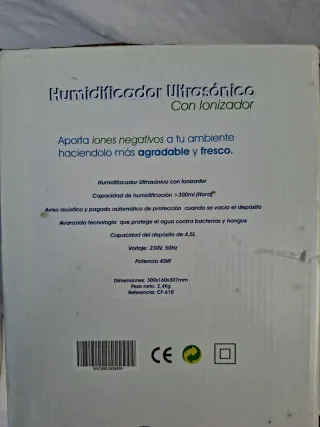 !OCASIÓN! Humidificador Ultrasónico Artrom