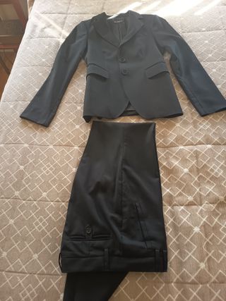 Traje Chaqueta Massimo Dutti Talla 36 Negro