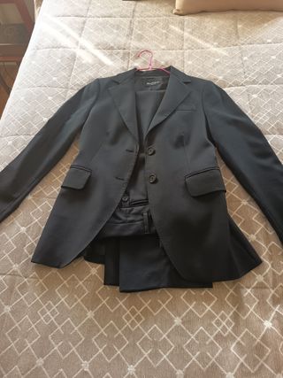 Traje Chaqueta Massimo Dutti Talla 36 Negro