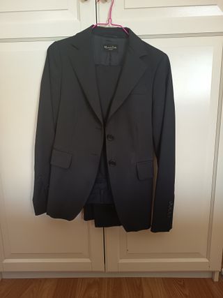 Traje Chaqueta Massimo Dutti Talla 36 Negro