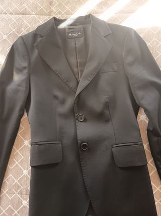 Traje Chaqueta Massimo Dutti Talla 36 Negro