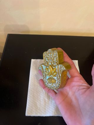 Mano de Fátima Hamsa Escayola Decorada