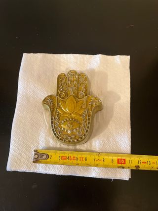 Mano de Fátima Hamsa Escayola Decorada