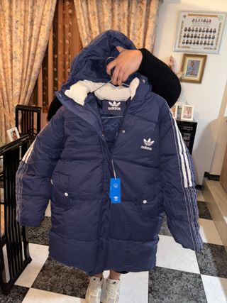 Chaquetón plumífero Adidas Talla M Azul