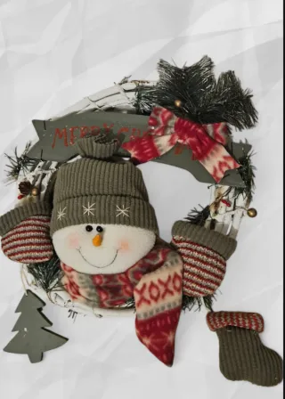 Ghirlanda Natalizia Pupazzo Neve