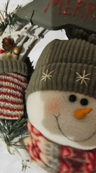 Ghirlanda Natalizia Pupazzo Neve