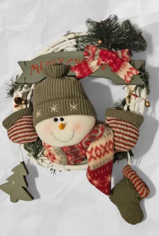 Ghirlanda Natalizia Pupazzo Neve