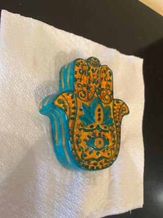 Mano de Fátima Escayola Pintada