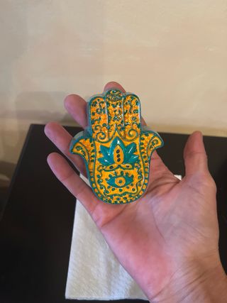 Mano de Fátima Escayola Pintada