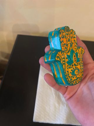 Mano de Fátima Escayola Pintada