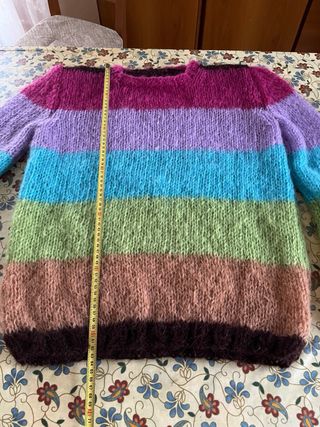 Maglione lana mohair 70% fatto a mano taglia L