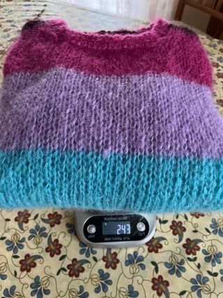 Maglione lana mohair 70% fatto a mano taglia L