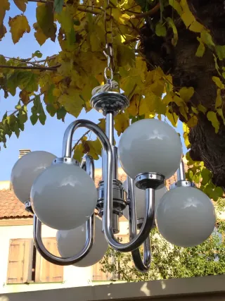 Lámpara Vintage Space Age 6 Opalinas