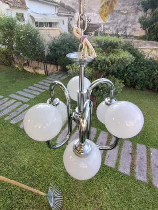 Lámpara Vintage Space Age 6 Opalinas