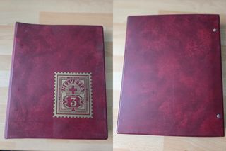 Álbum de sellos España + Suiza aprox. 400 sellos