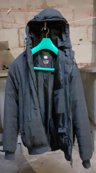 Abrigo Fishbone con capucha Talla XXL