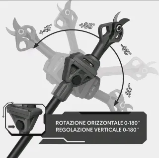 Kit Potatura Cesoia Motosega Asta 2 Batterie 48V