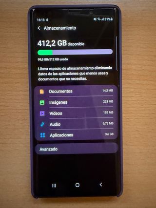 Samsung Galaxy Note 9 512GB Azul cargador y fundas