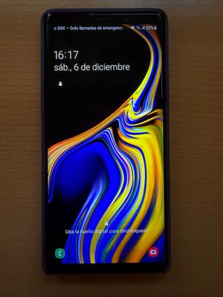 Samsung Galaxy Note 9 512GB Azul cargador y fundas