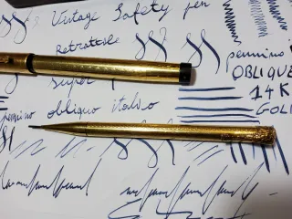 Set stilografica portamine Ideal Safety vintage