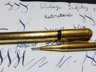 Set stilografica portamine Ideal Safety vintage