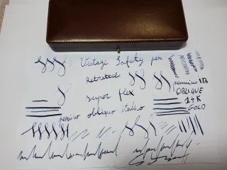 Set stilografica portamine Ideal Safety vintage