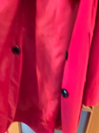Abrigo Rojo Estilo Gabardina Talla 42