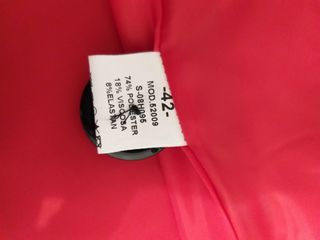 Abrigo Rojo Estilo Gabardina Talla 42