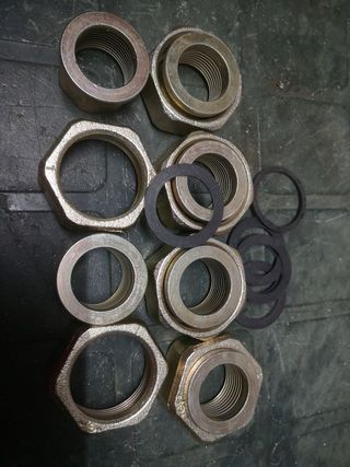 6 tuercas de estanqueidad latón