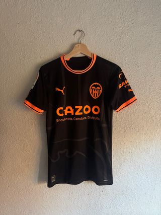 Camiseta Valencia CF 22/23 Puma Negra Naranja