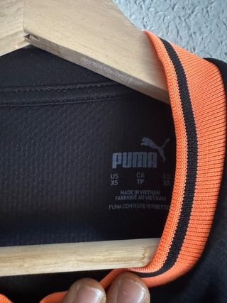 Camiseta Valencia CF 22/23 Puma Negra Naranja