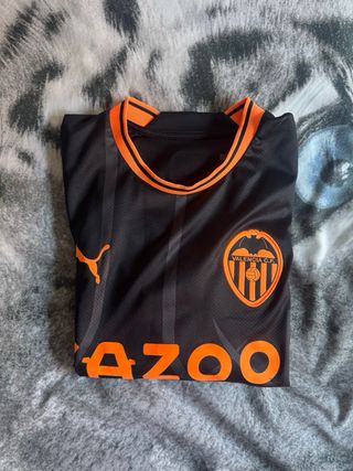 Camiseta Valencia CF 22/23 Puma Negra Naranja