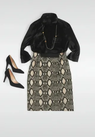 Falda estampado serpiente