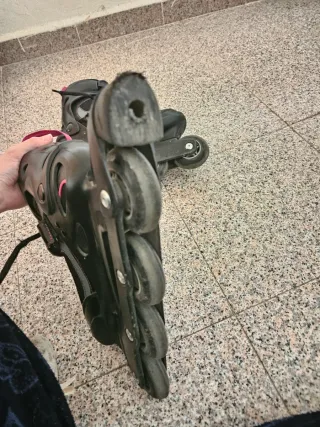 Patines en línea Oxelo negros y rosas