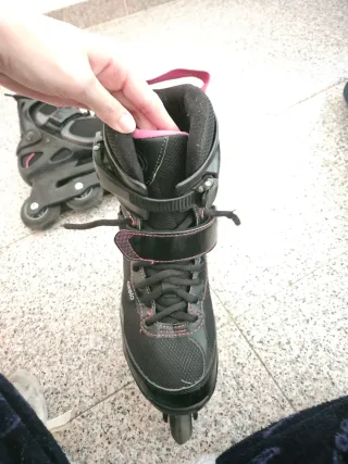 Patines en línea Oxelo negros y rosas